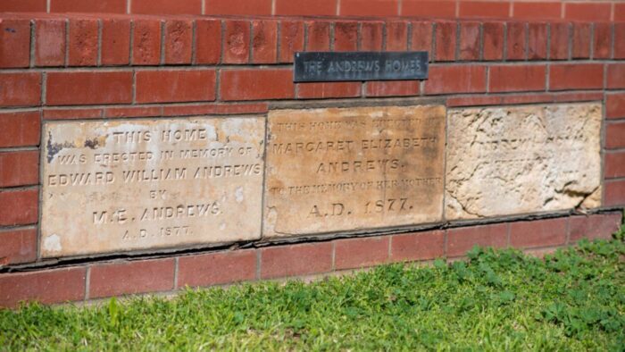 Foundation stones from 1877 at the original Cottage Homes site at North Adelaide